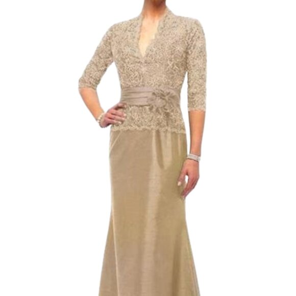 Alyce Paris 29143 Mother of the Bride Dress Gold size 12 - Picture 1 of 7